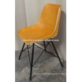 Chaise en cuir industrielle vintage